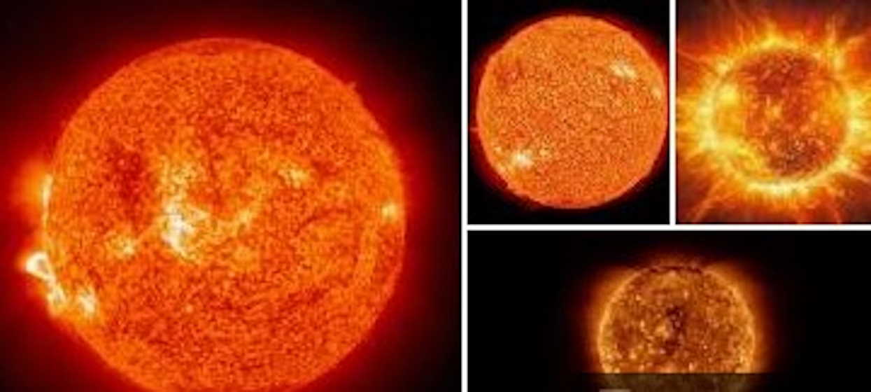 El sol brillando intensamente sobre la Tierra