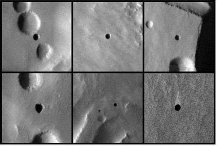 Imagen 2 - Entrenamiento del algoritmo CaveFinder con imágenes del Mars Global Candidate Cave Catalog