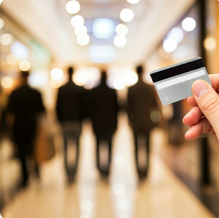 Personas comprando en un centro comercial