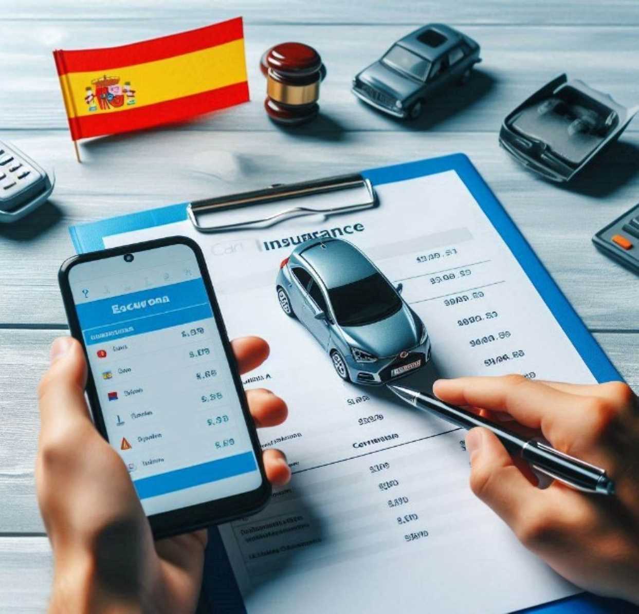 Persona comparando el seguro de coche en internet